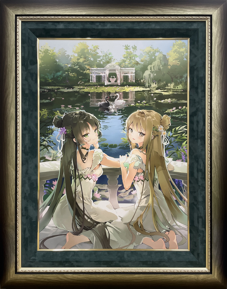 アールビバン 版画 Anmi ME版 夢見るフラミンゴ ミクスドメディア