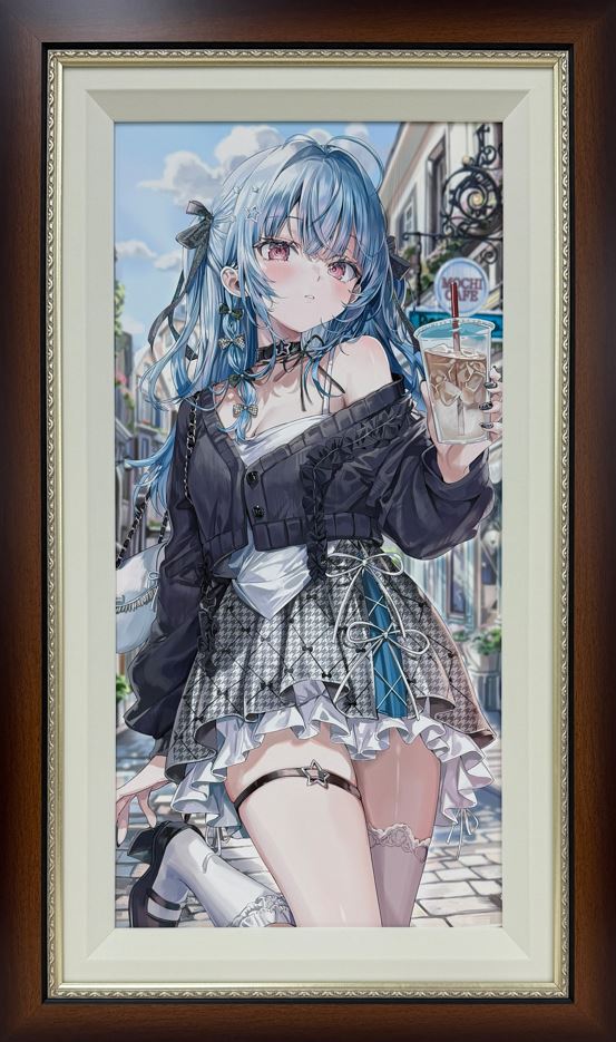 ⭐预售⭐ももこ-【2025年12月新作】时髦的午后系列 蓝发少女《Chic Afternoon》限量版画