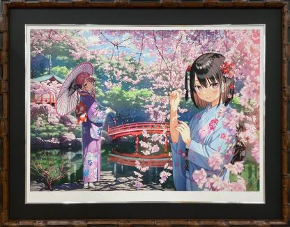 ■カントク版画■『霜花』（ミックスドメディア） カントク版画買取アールビバン・グッズ・複製原画・タペストリー等が