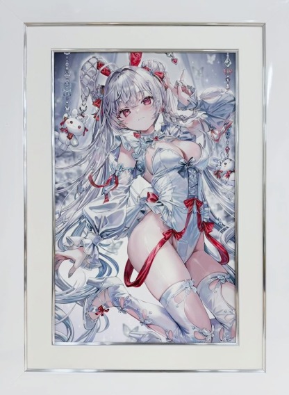 ⭐预售⭐ももこ-【2026年3月新作】看板娘ひよりちゃん 版画《SNOW RABBIT》多版本