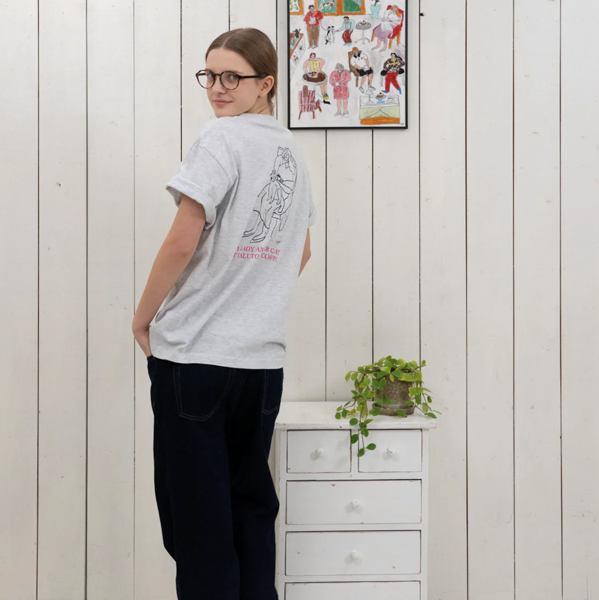 TALUTO_CY Tシャツ SKETCH LGY