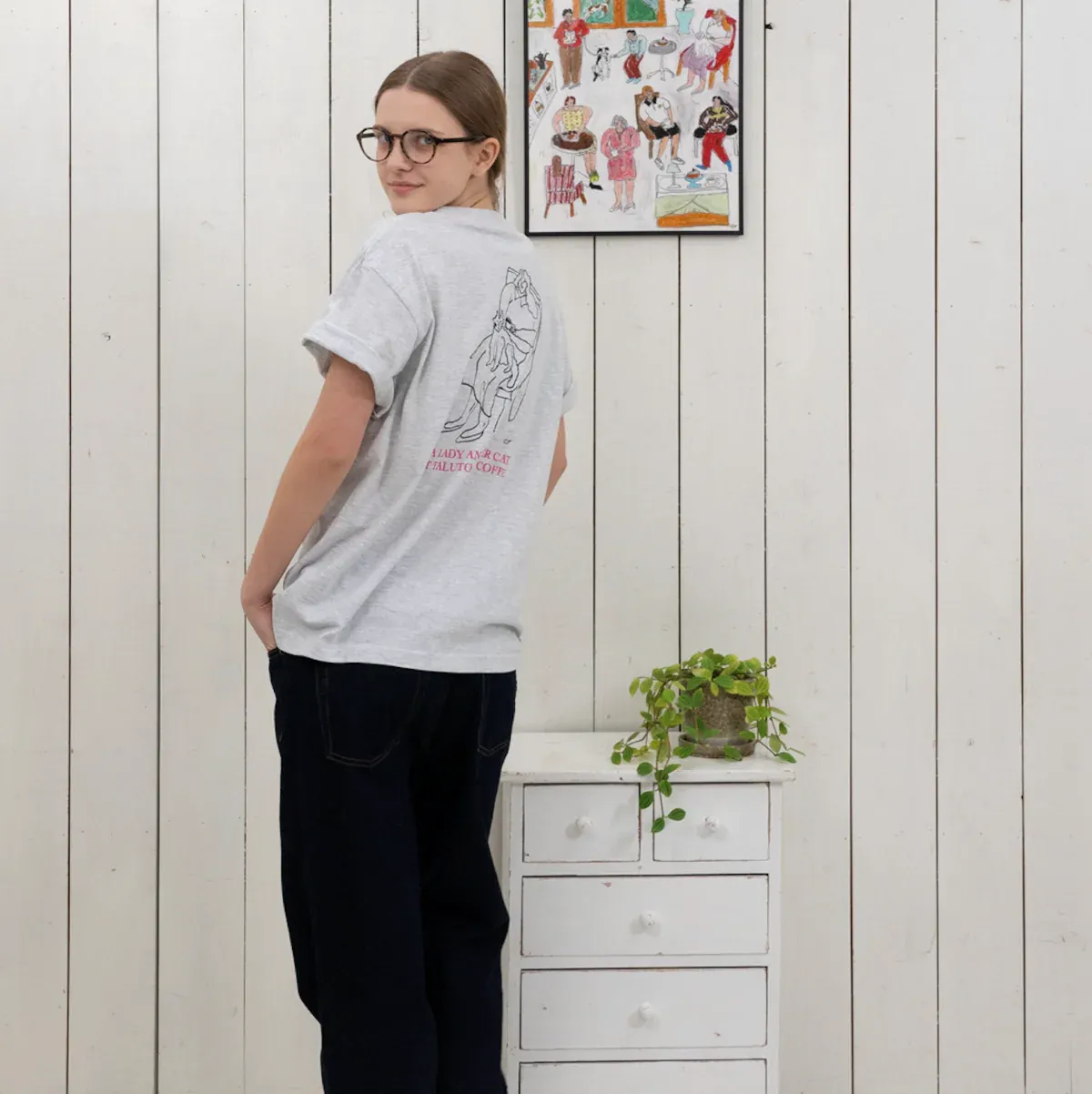 TALUTO_CY Tシャツ SKETCH LGY