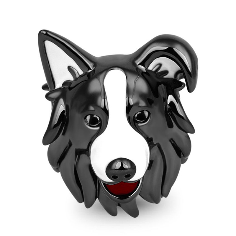 黑白邊境牧羊犬珠飾 image number 0