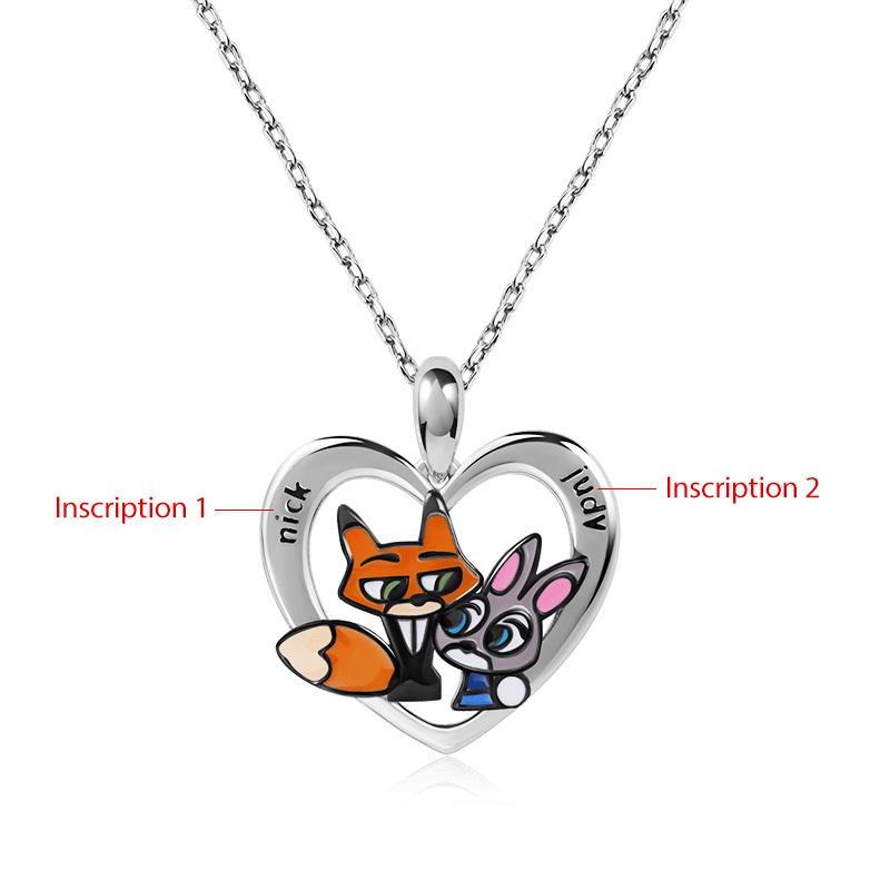 可刻字的心形項鍊 image number 3