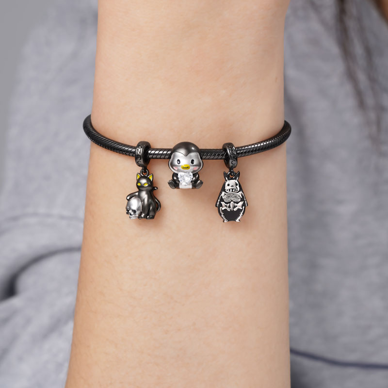 貓愛骷髏吊墜 image number 2