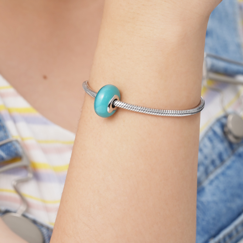 綠藍色貓眼寶石珠飾 image number 2