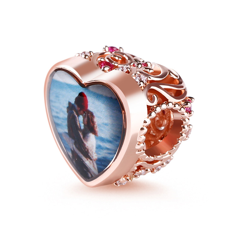 心形空心照片珠飾 image number 1