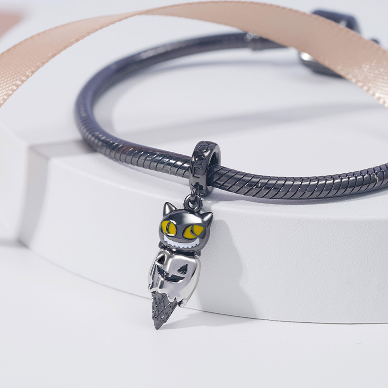 黑貓與南瓜怪物冰淇淋吊墜 image number 1