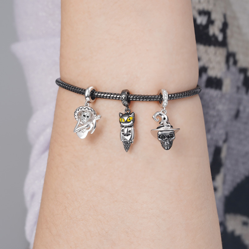 黑貓與南瓜怪物冰淇淋吊墜 image number 2