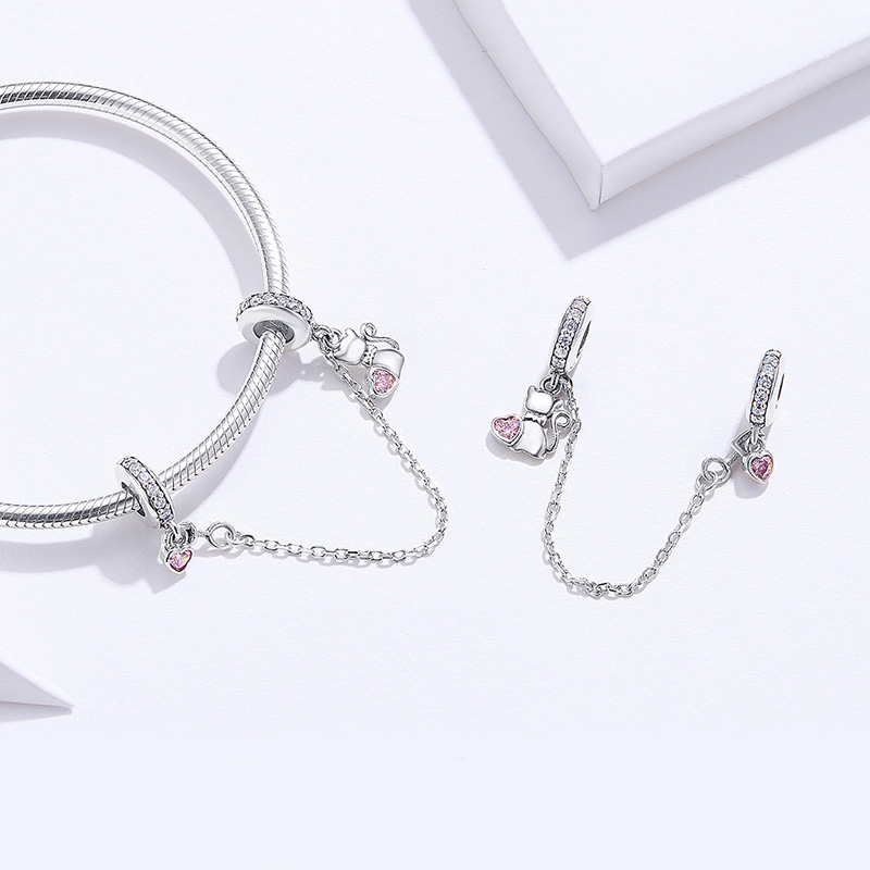 可愛貓心安全鏈 image number 1