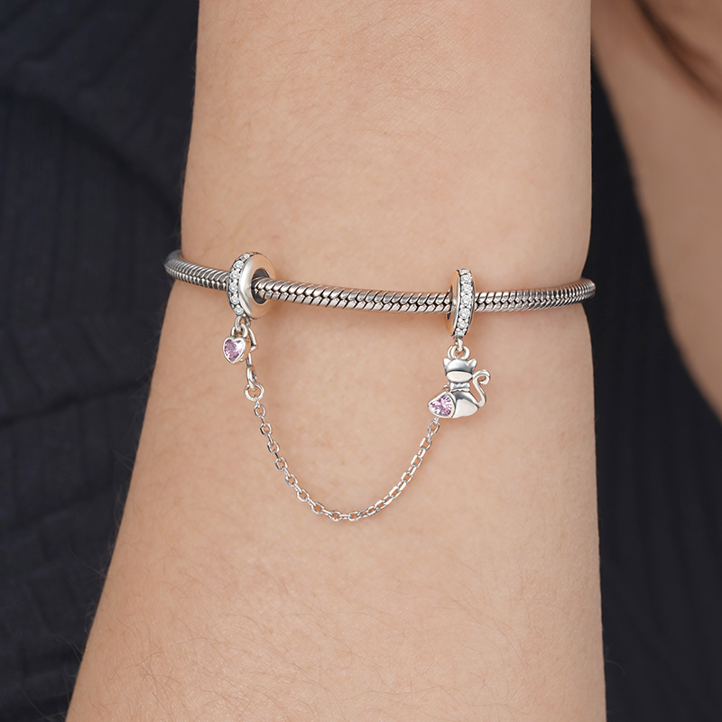 可愛貓心安全鏈 image number 2