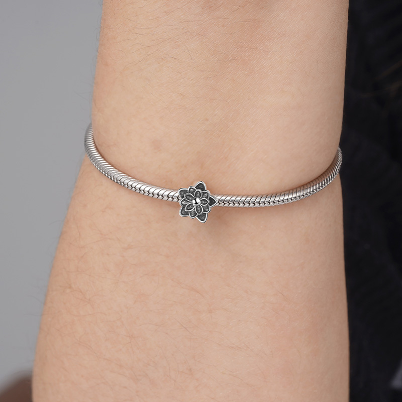 復古蓮花固定珠珠飾 image number 2