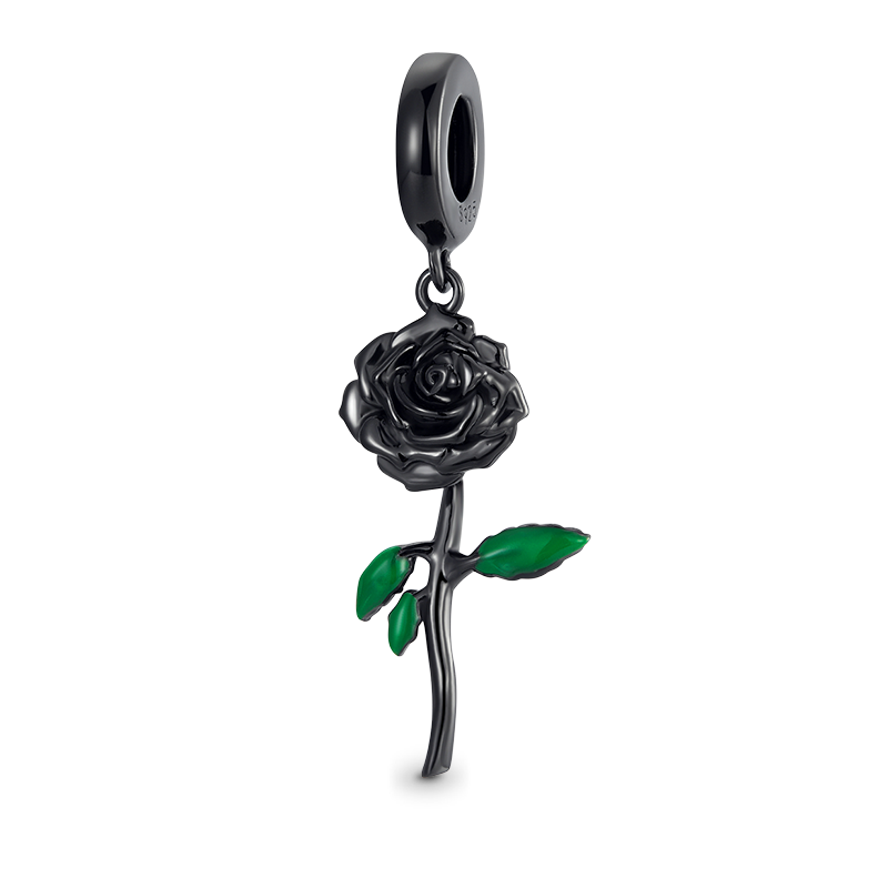 黑玫瑰吊墜 image number 0