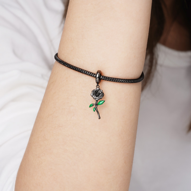 黑玫瑰吊墜 image number 2