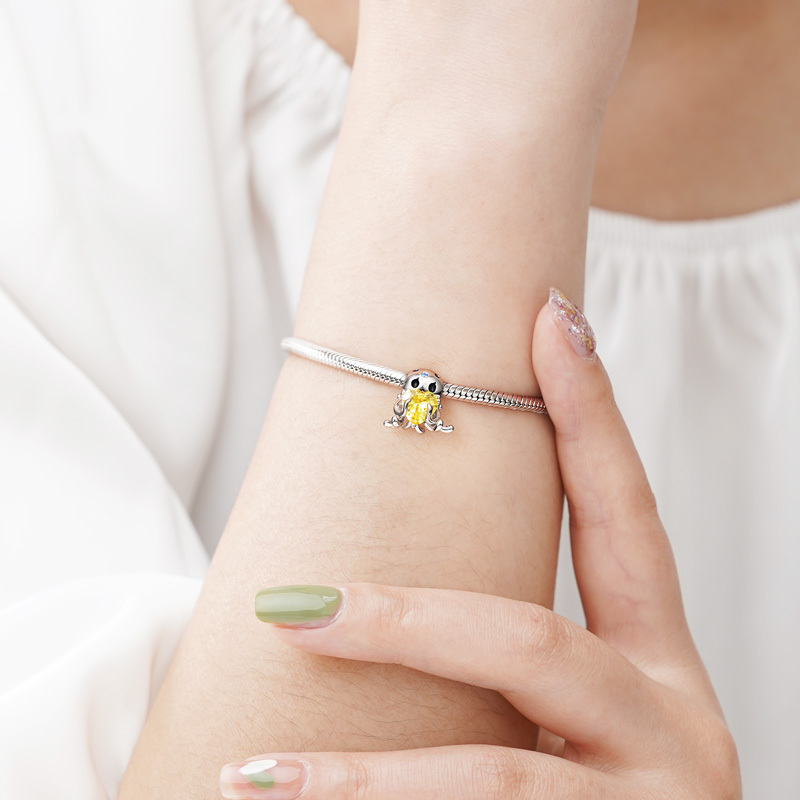 水母擁抱心形寶石珠飾 image number 2