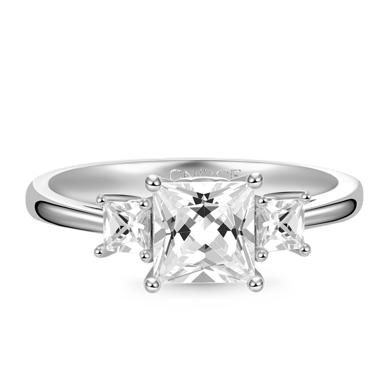 透明三石戒指 image number 1