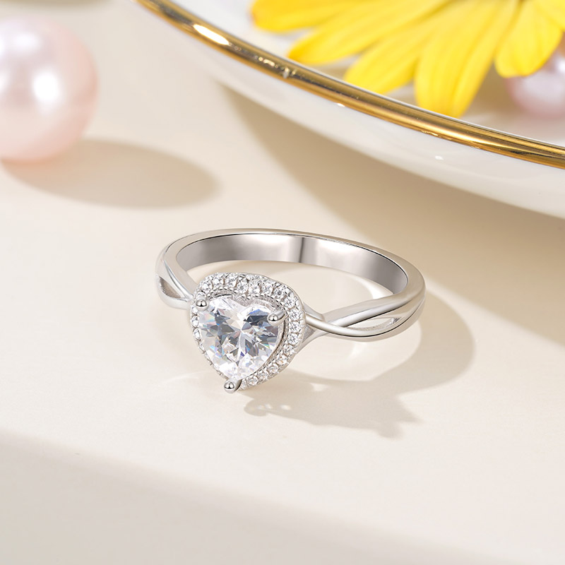 扭曲心形定情戒指 image number 3