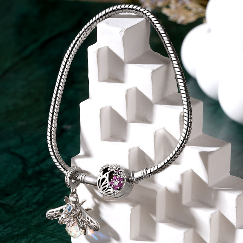 粉紅花朵基本款手鍊 image number 2