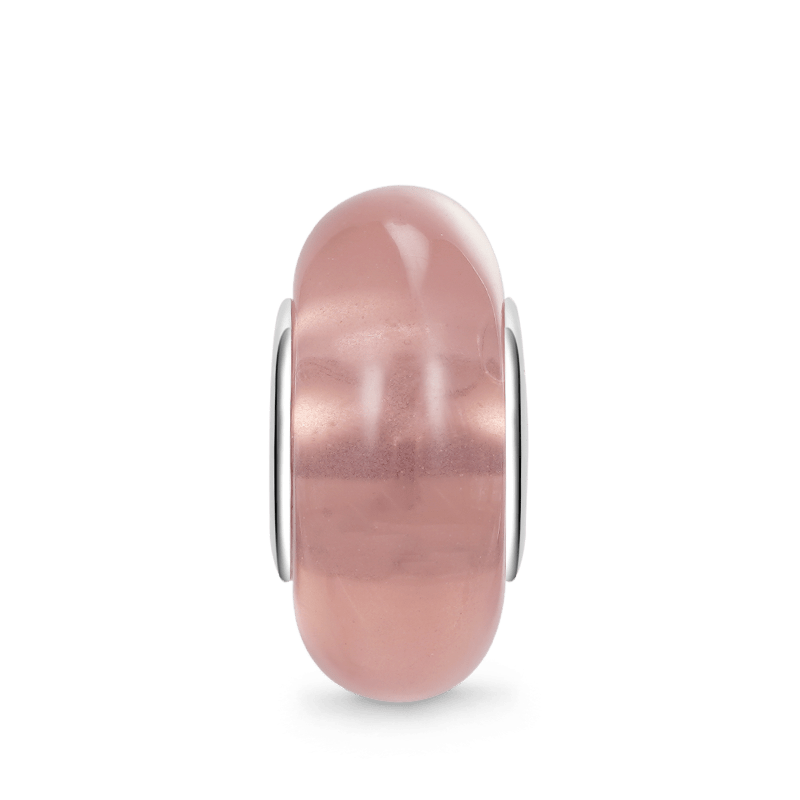 粉色石頭心形孔珠飾 image number 0