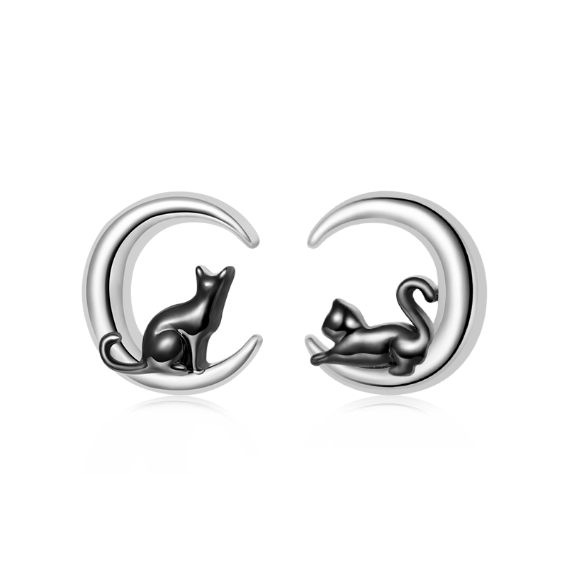黑貓月亮耳環 image number 0