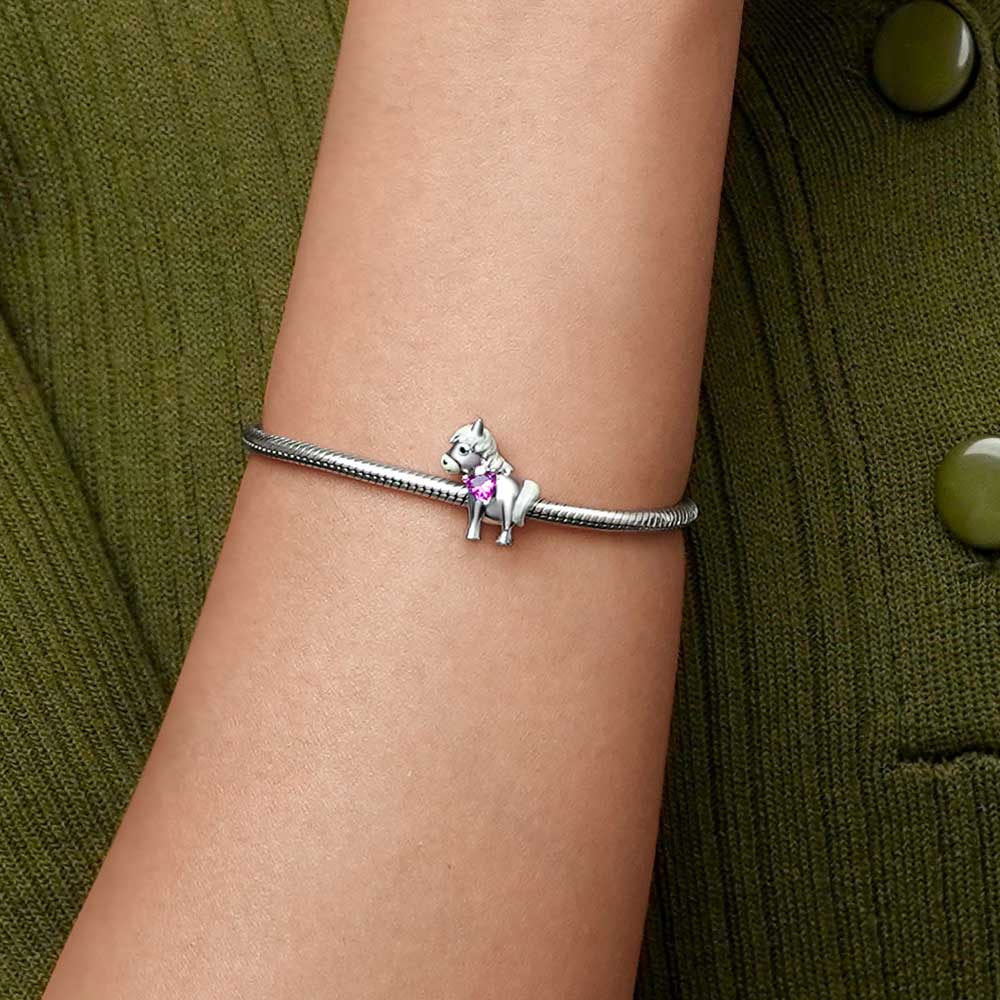 生肖馬擁抱形寶石珠飾 image number 4