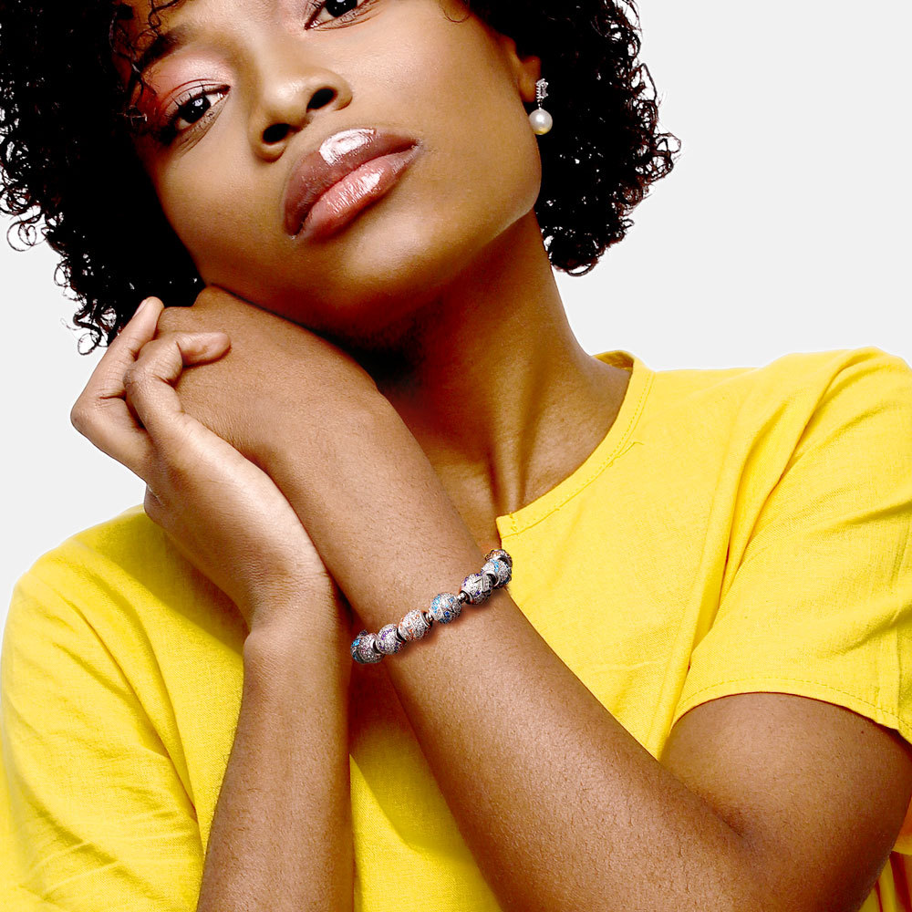 純銀字母珠飾 image number 1