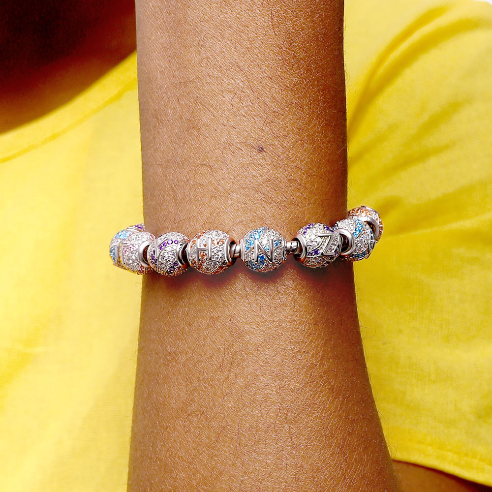 純銀字母珠飾 image number 2