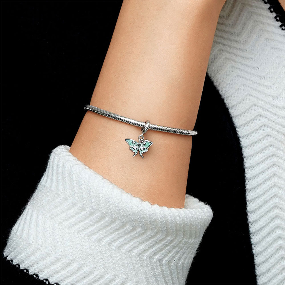 蝴蝶心形吊墜 image number 3