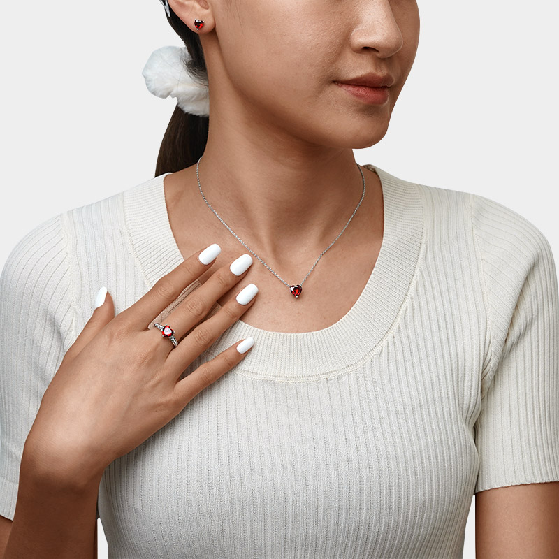 生日石心形戒指 image number 5