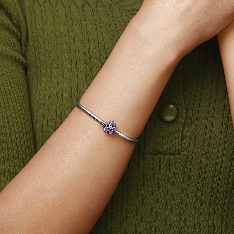 紫色花朵珠飾 image number 3