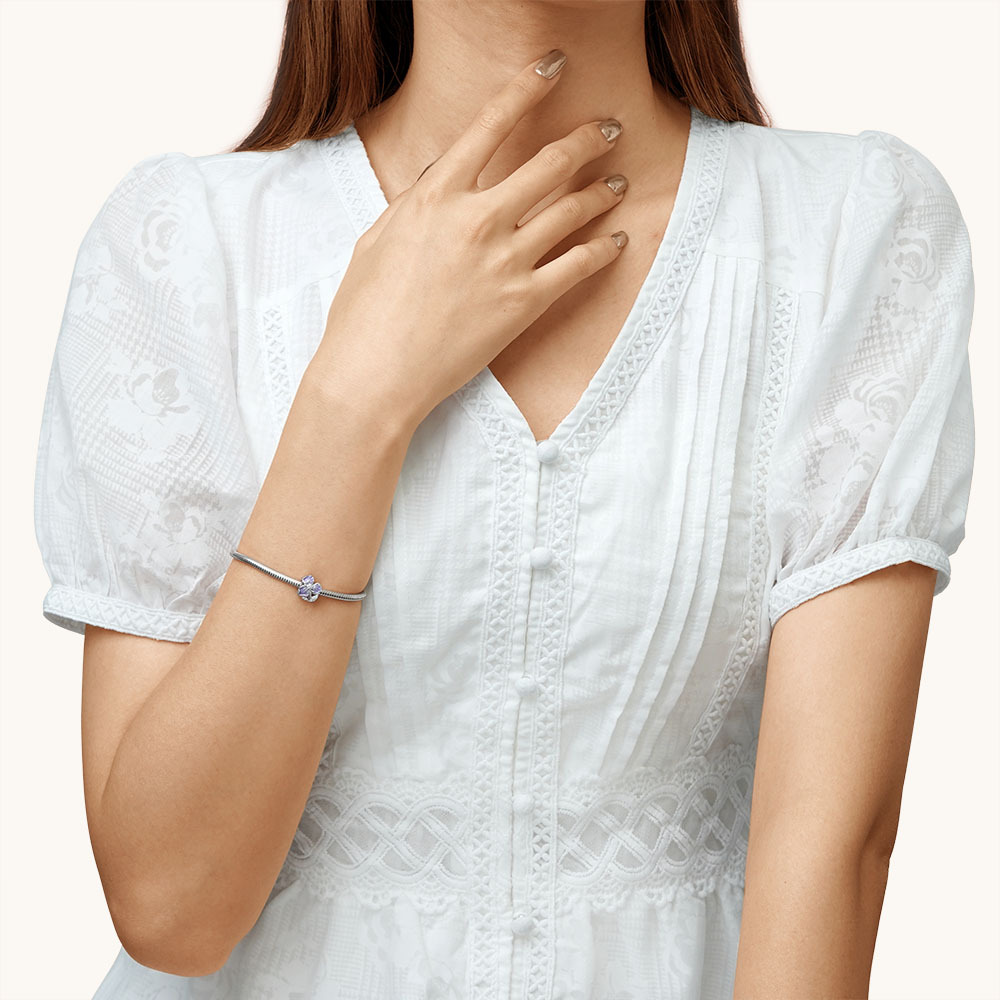 紫色花朵串珠 image number 3