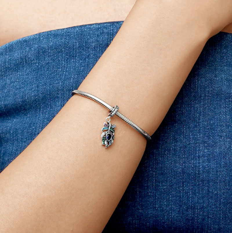 孔雀翎羽吊墜 image number 4