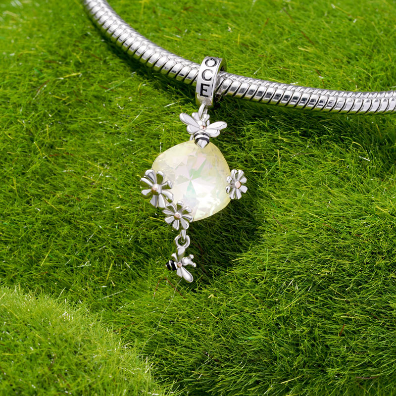 蜜蜂愛雛菊花吊墜 image number 2