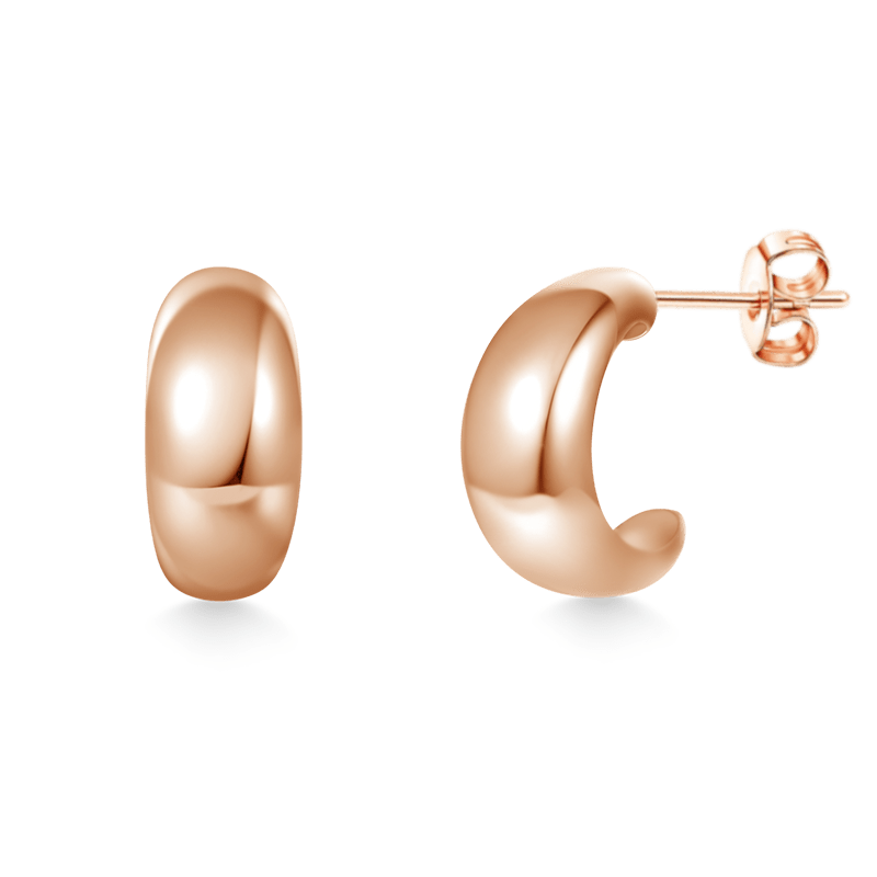 圓頂新月耳釘 image number 1