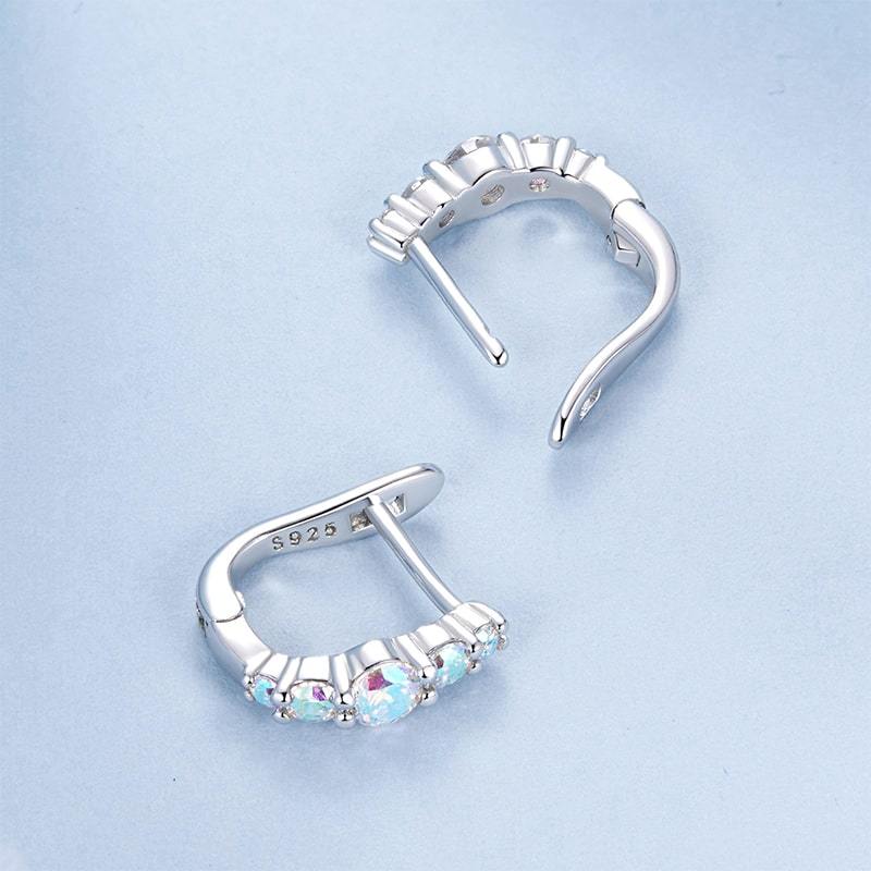 多色U型圈形耳環 image number 3