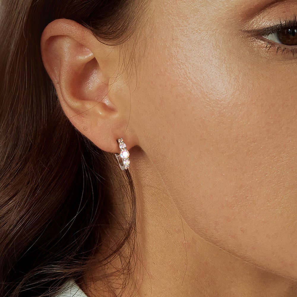 多色U型圈形耳環 image number 5