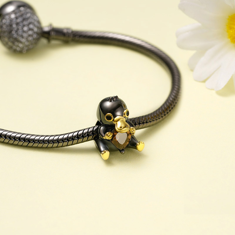 鴨嘴獸擁抱心形寶石珠飾 image number 2