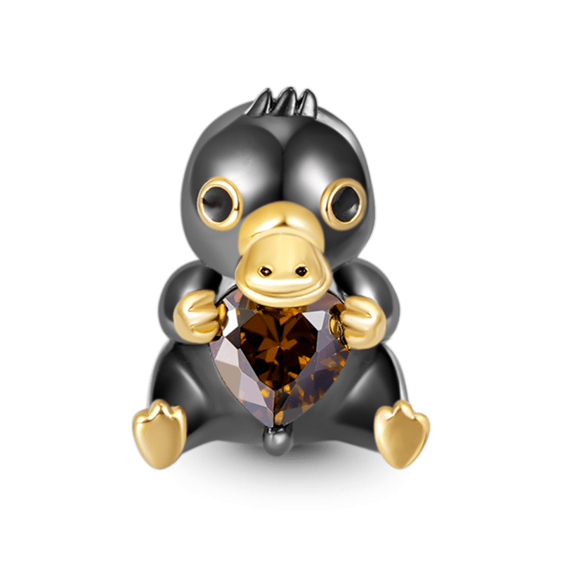 鴨嘴獸擁抱心形寶石珠飾 image number 0