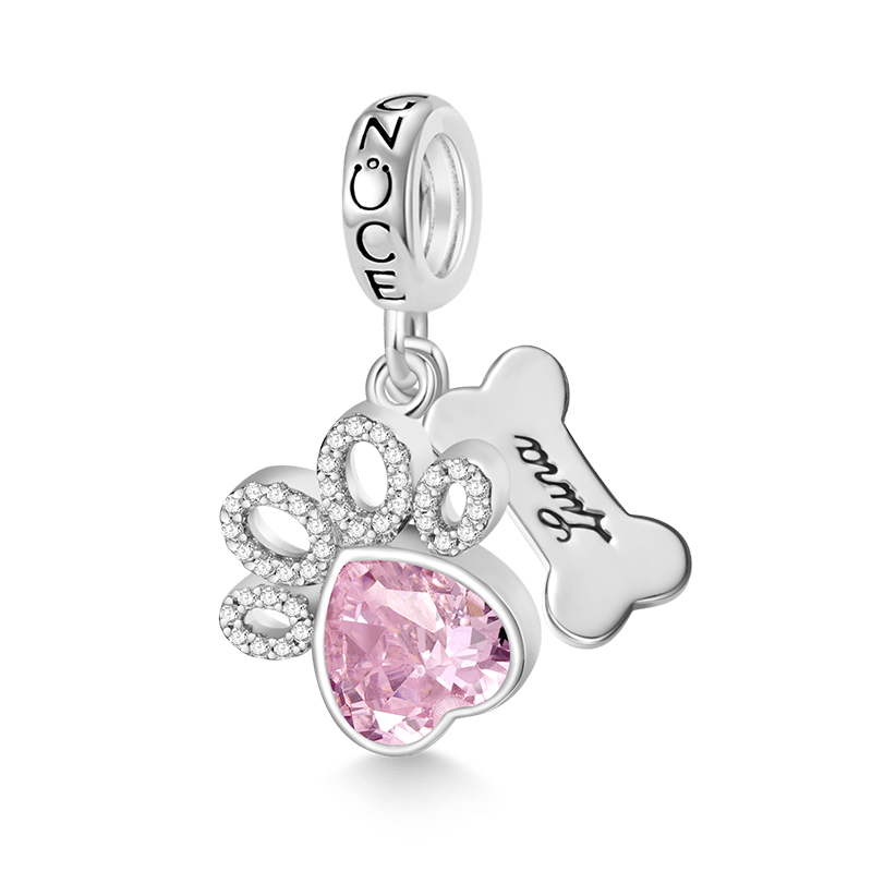 可雕刻寵物狗骨頭吊墜 image number 0