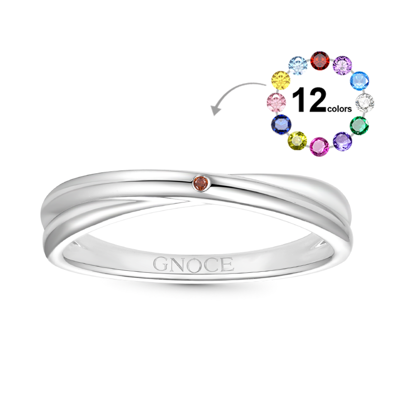 扭环生日石戒指 image number 0