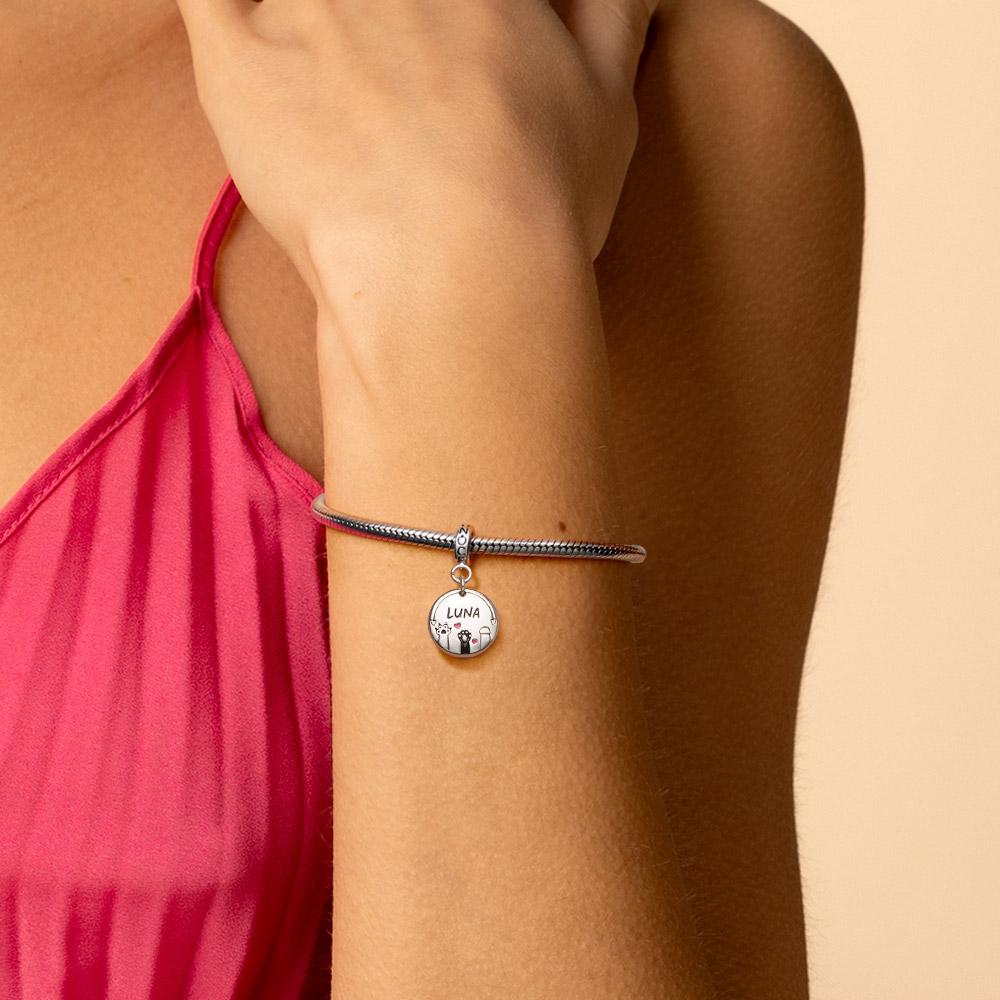 寵物爪子可雕刻圓盤吊墜 image number 5