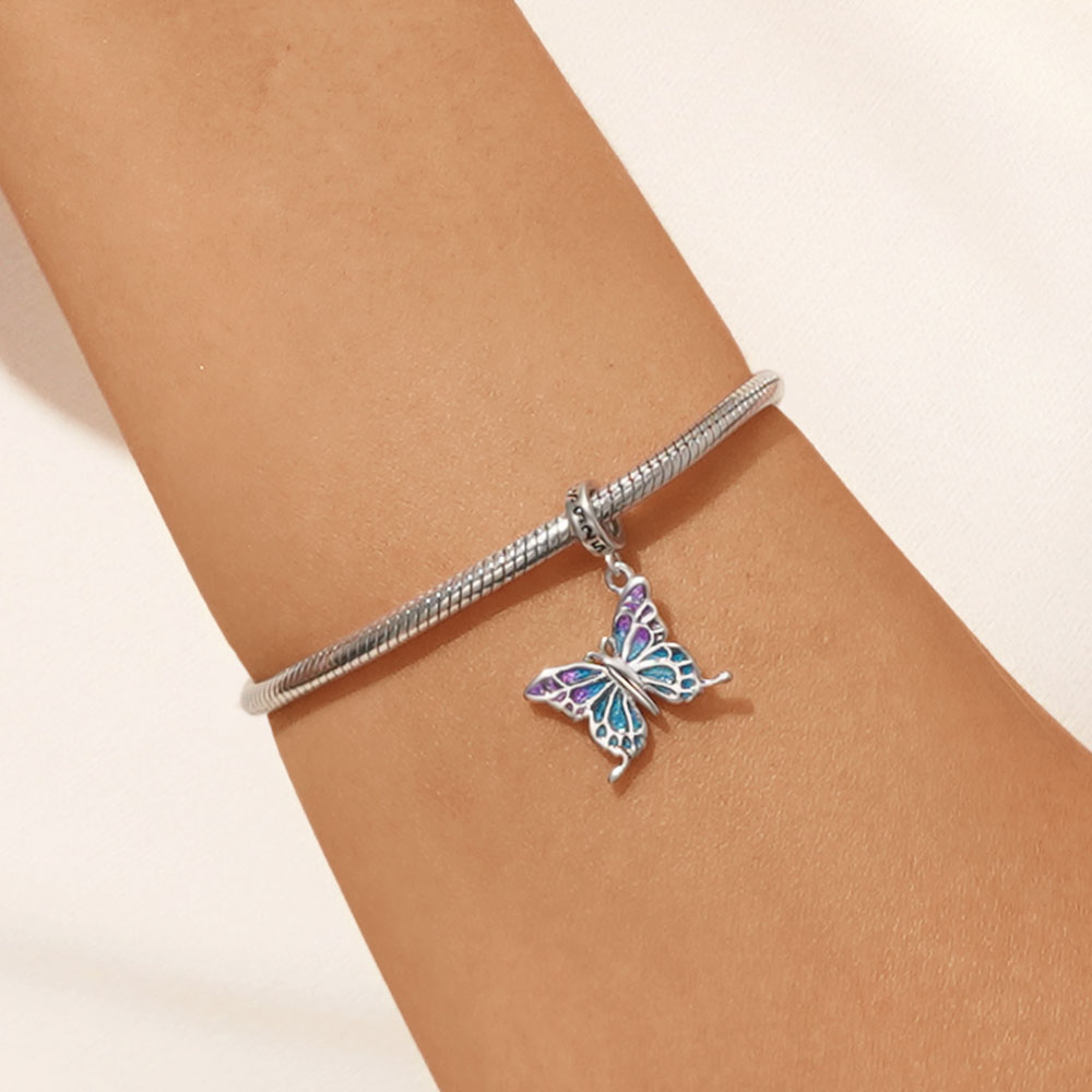 藍紫色蝴蝶吊墜 image number 6