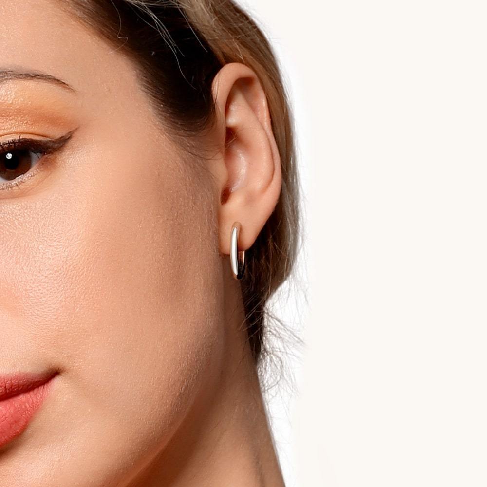 輕巧圓形耳環 image number 5