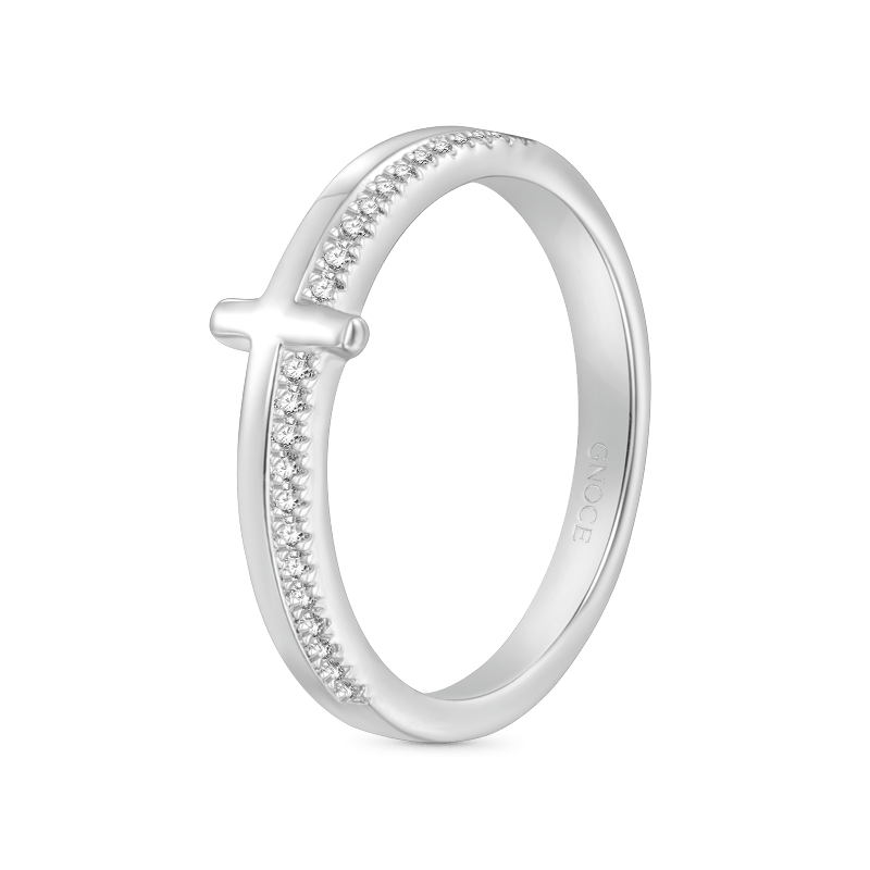 小十字銀戒指 image number 1