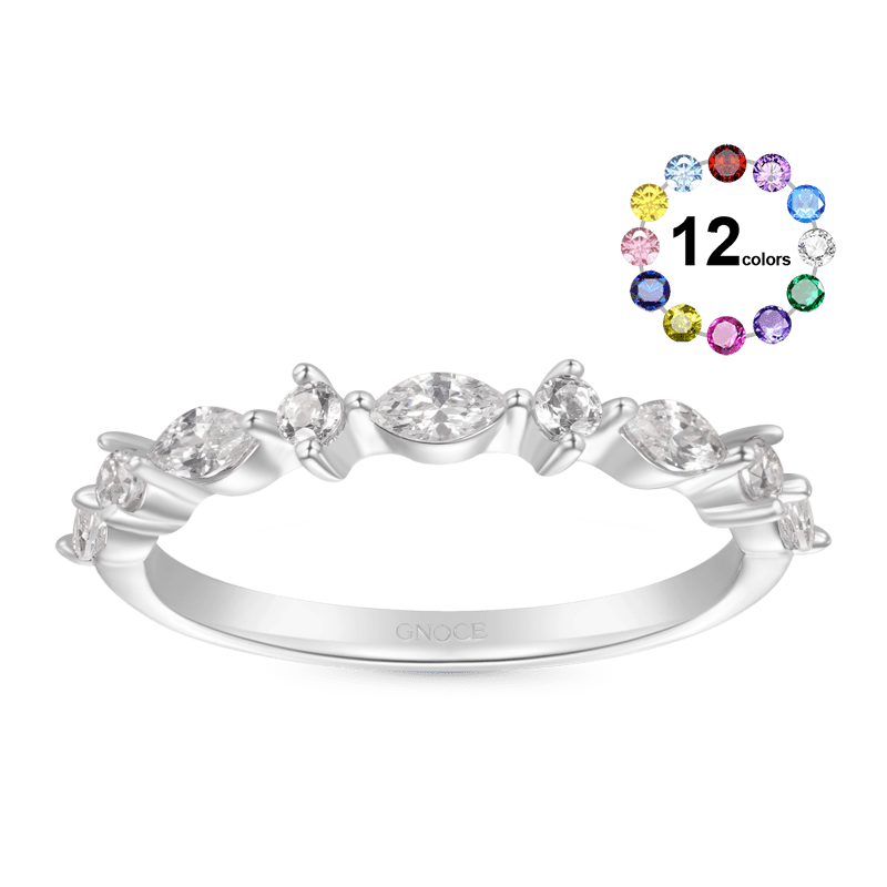 欖尖形疊戴戒指 image number 0