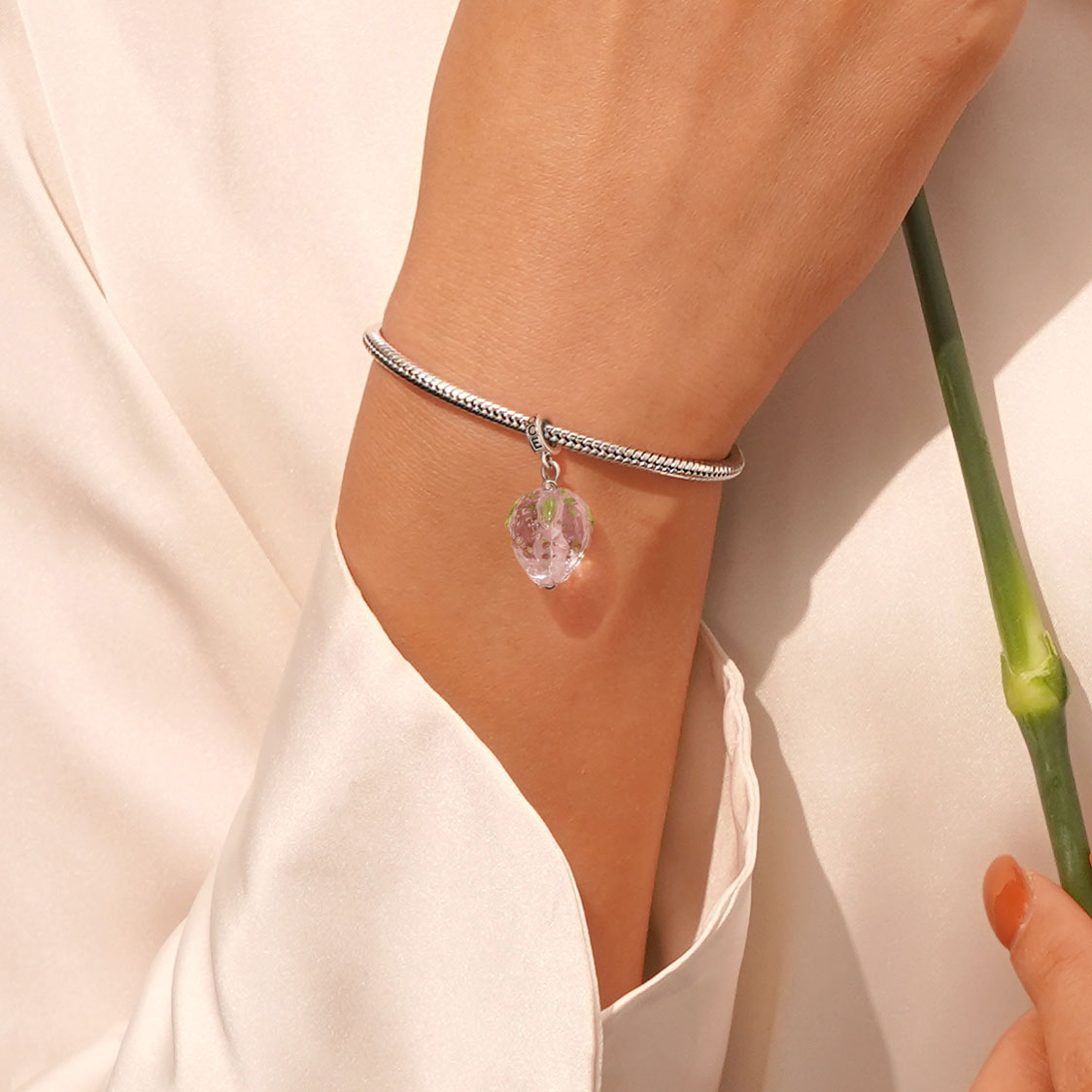 粉紅草莓吊墜 image number 5