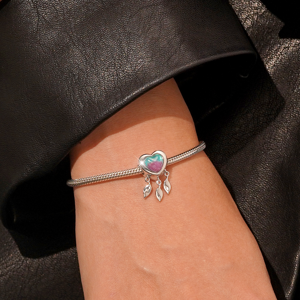 可雕刻心形捕夢網珠飾 image number 5