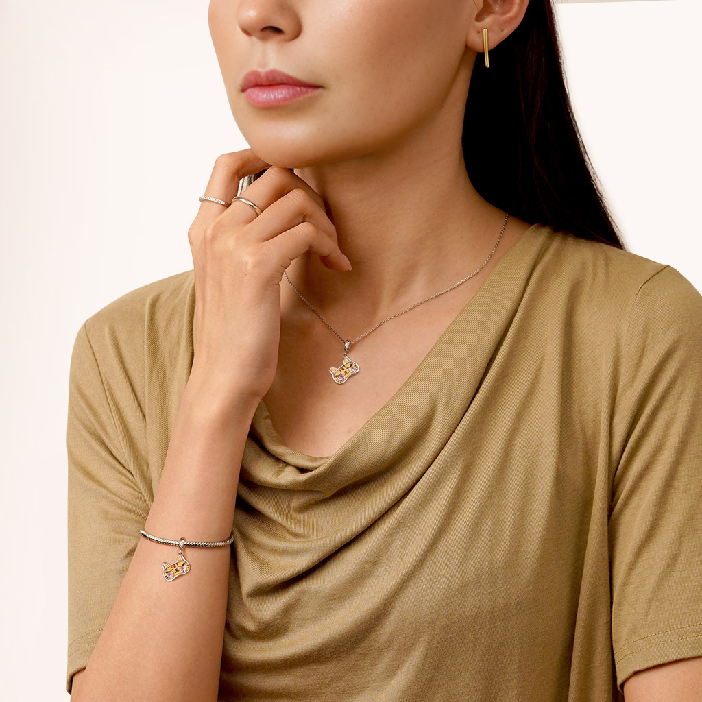 貓眼面具吊墜 image number 3