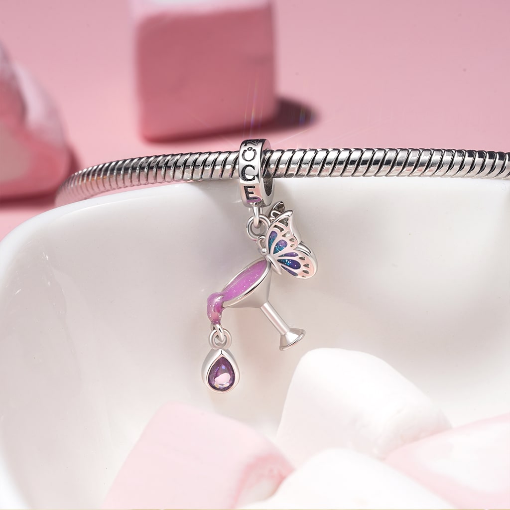 雞尾酒蝴蝶吊墜 image number 2