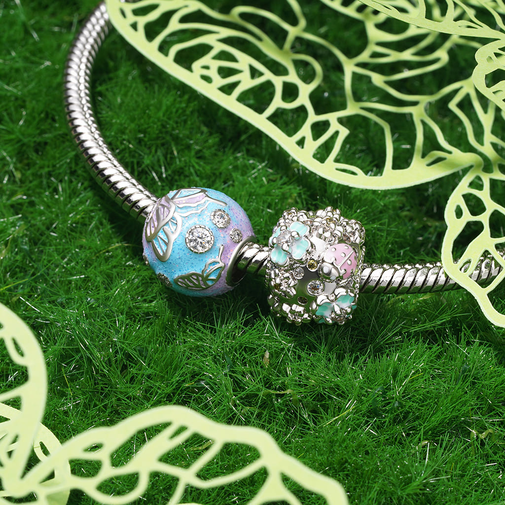 紫色蝴蝶圓形珠飾 image number 2